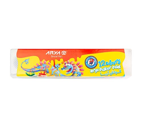 گواش 12 رنگ آریا پیوسته کوچک طلقی کد 4015